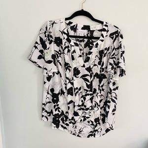 Black and white floral top